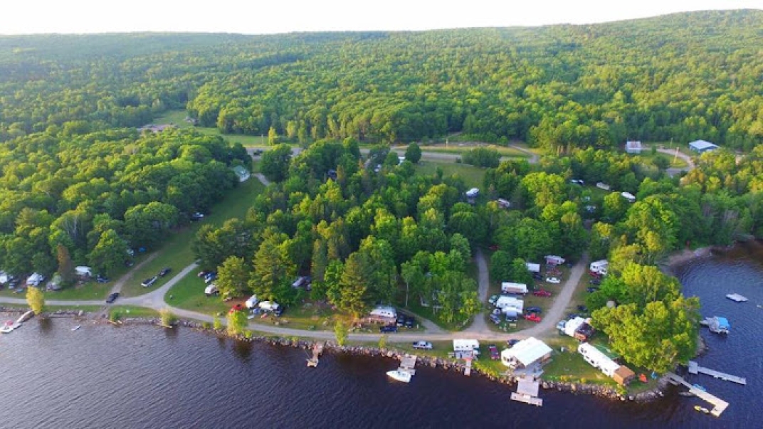 aerial view of the Great Bear Camping campground