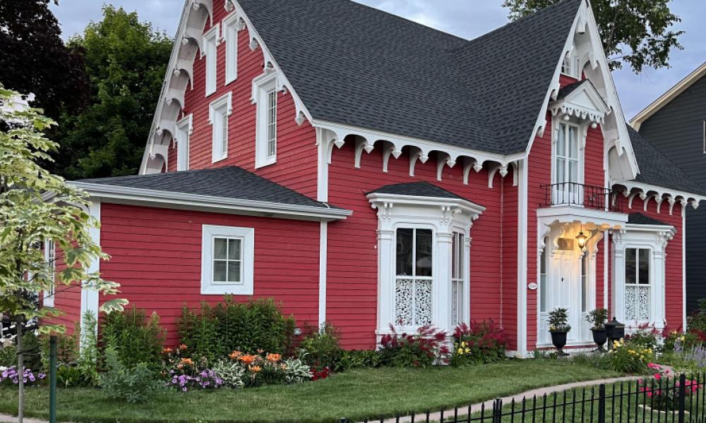 Image of the Red House white white trim throughout. 